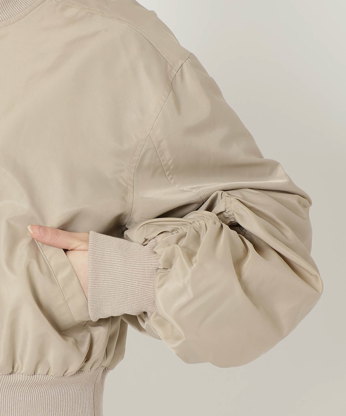 REDYAZEL「袖ギャザーMA-1」|ブルゾン・スタジャン|