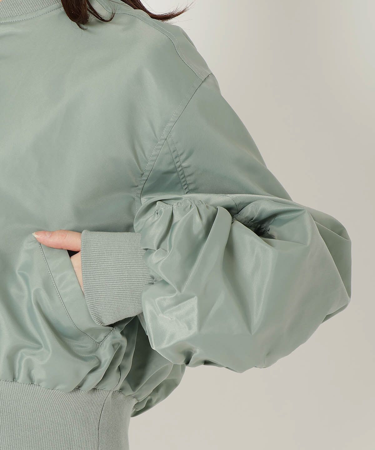 REDYAZEL「袖ギャザーMA-1」|ブルゾン・スタジャン|