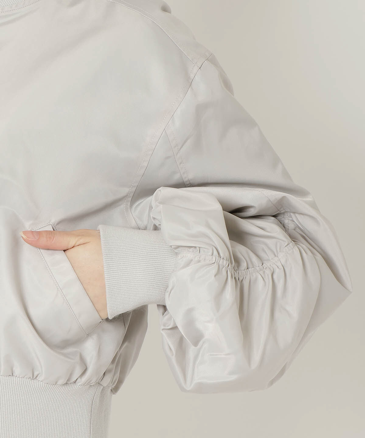 REDYAZEL「袖ギャザーMA-1」|ブルゾン・スタジャン|