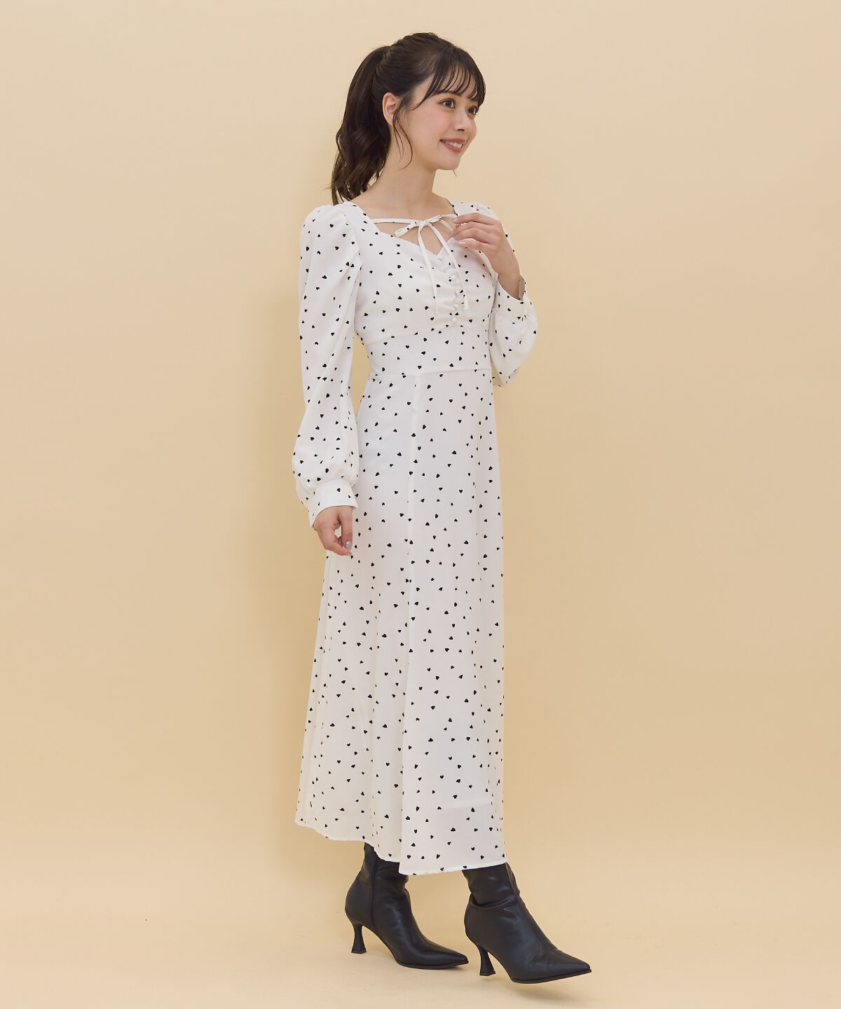 REDYAZEL「ランダムハートプリントワンピース」|ワンピース|