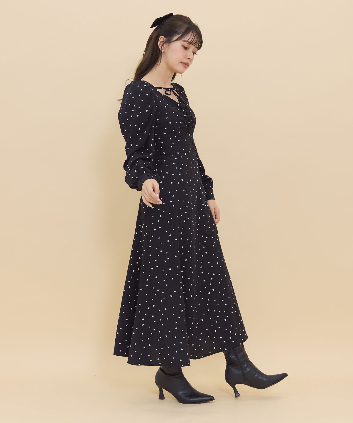 REDYAZEL「ランダムハートプリントワンピース」|ワンピース|