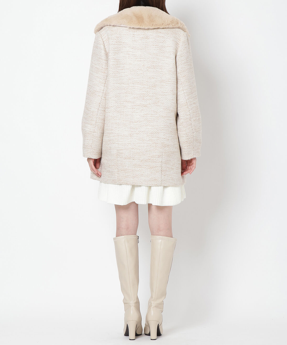 WILLSELECTION「ヘリンボーンファー付きコート」|その他|