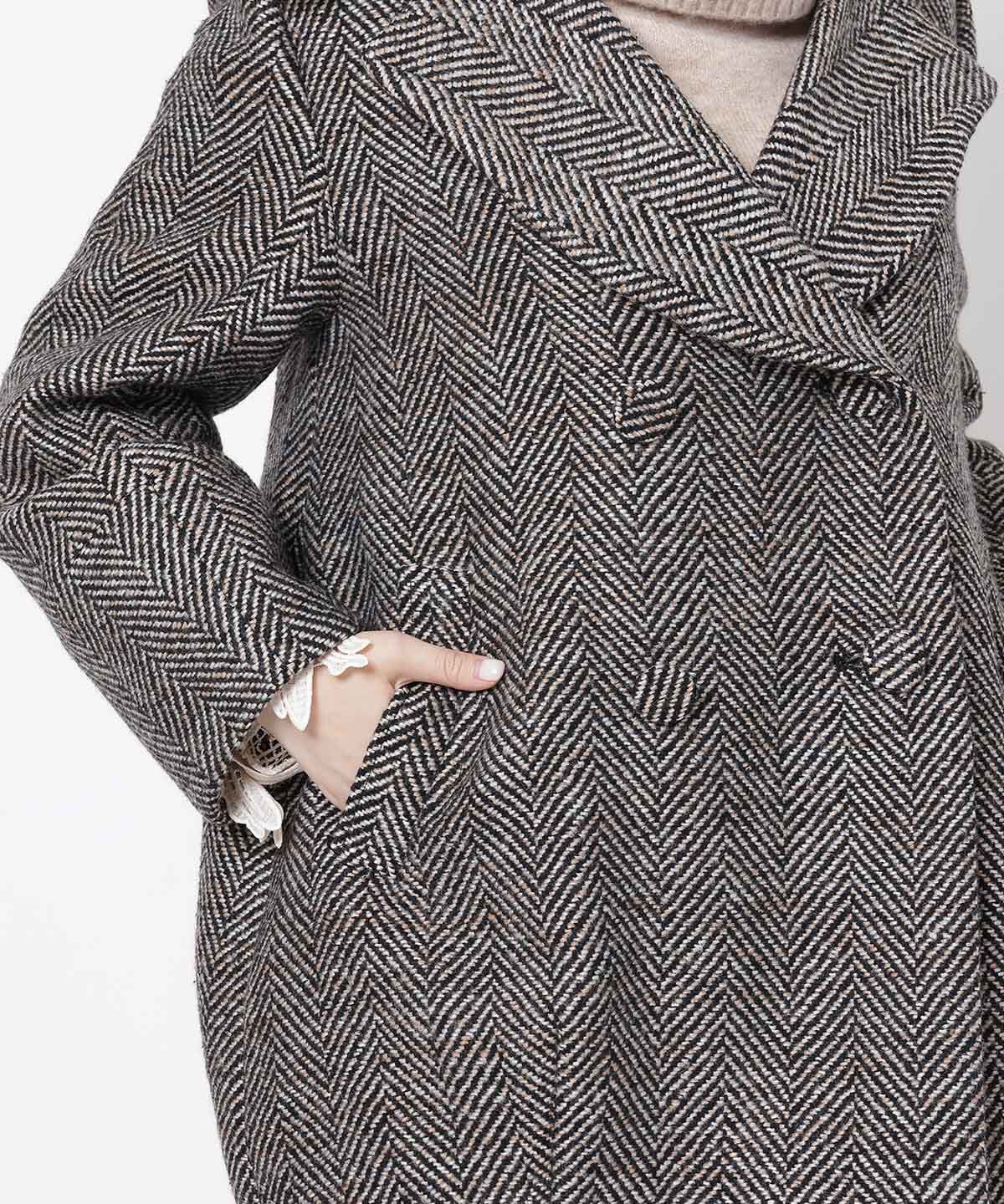 WILLSELECTION「ヘリンボーンファー付きコート」|その他|