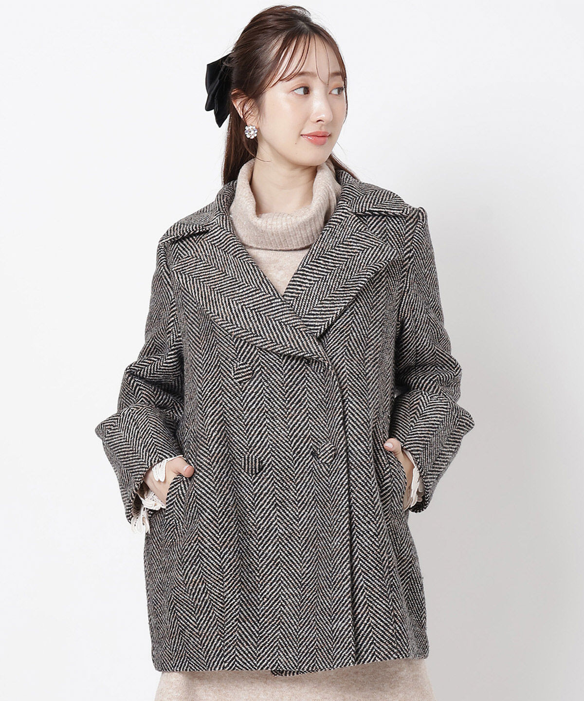 WILLSELECTION「ヘリンボーンファー付きコート」|その他|