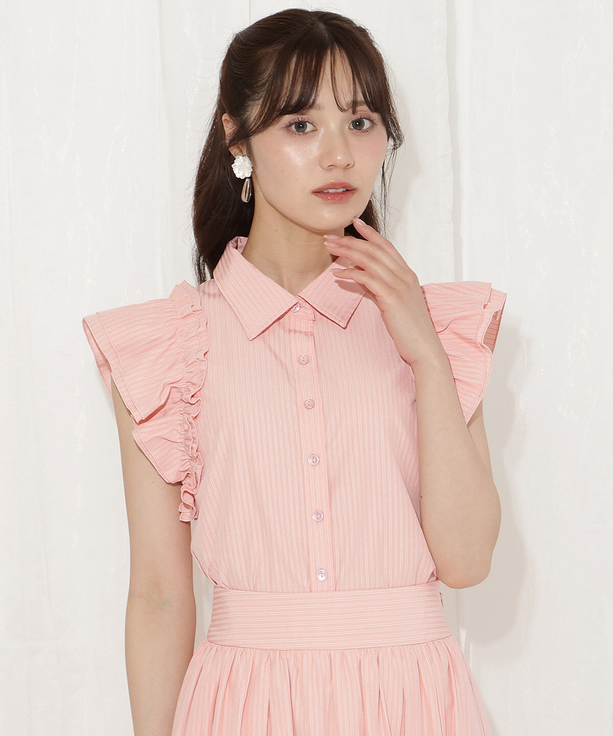 WILLSELECTION「刺繍入りボウタイストライプブラウス」|シャツ・ブラウス|