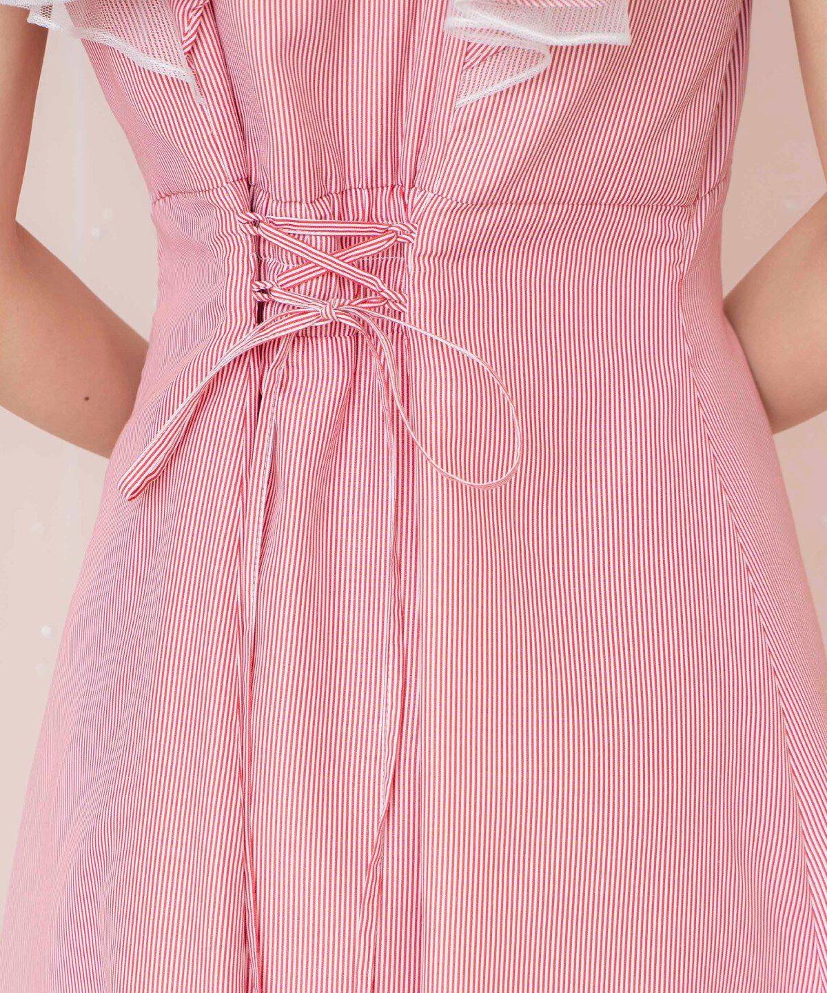 WILLSELECTION「チュールレイヤードフリルストライプワンピース」|ワンピース|