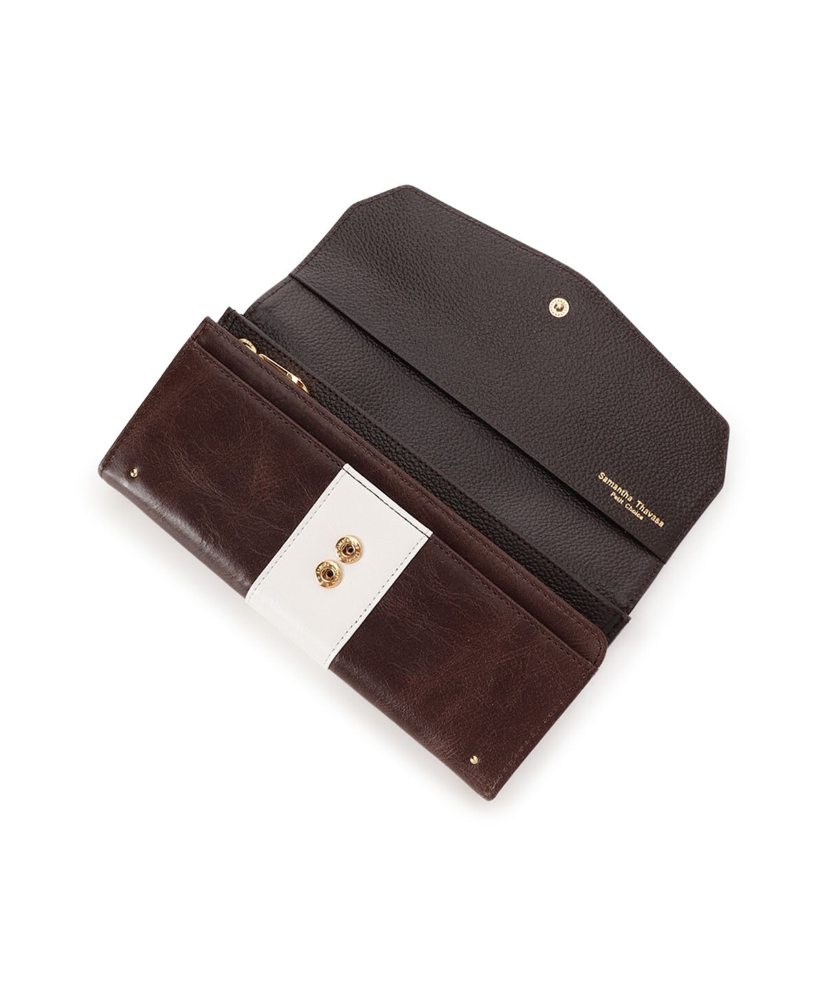 Samantha Thavasa Petit Choice「バイカラープルアップレザー 長財布」|財布|