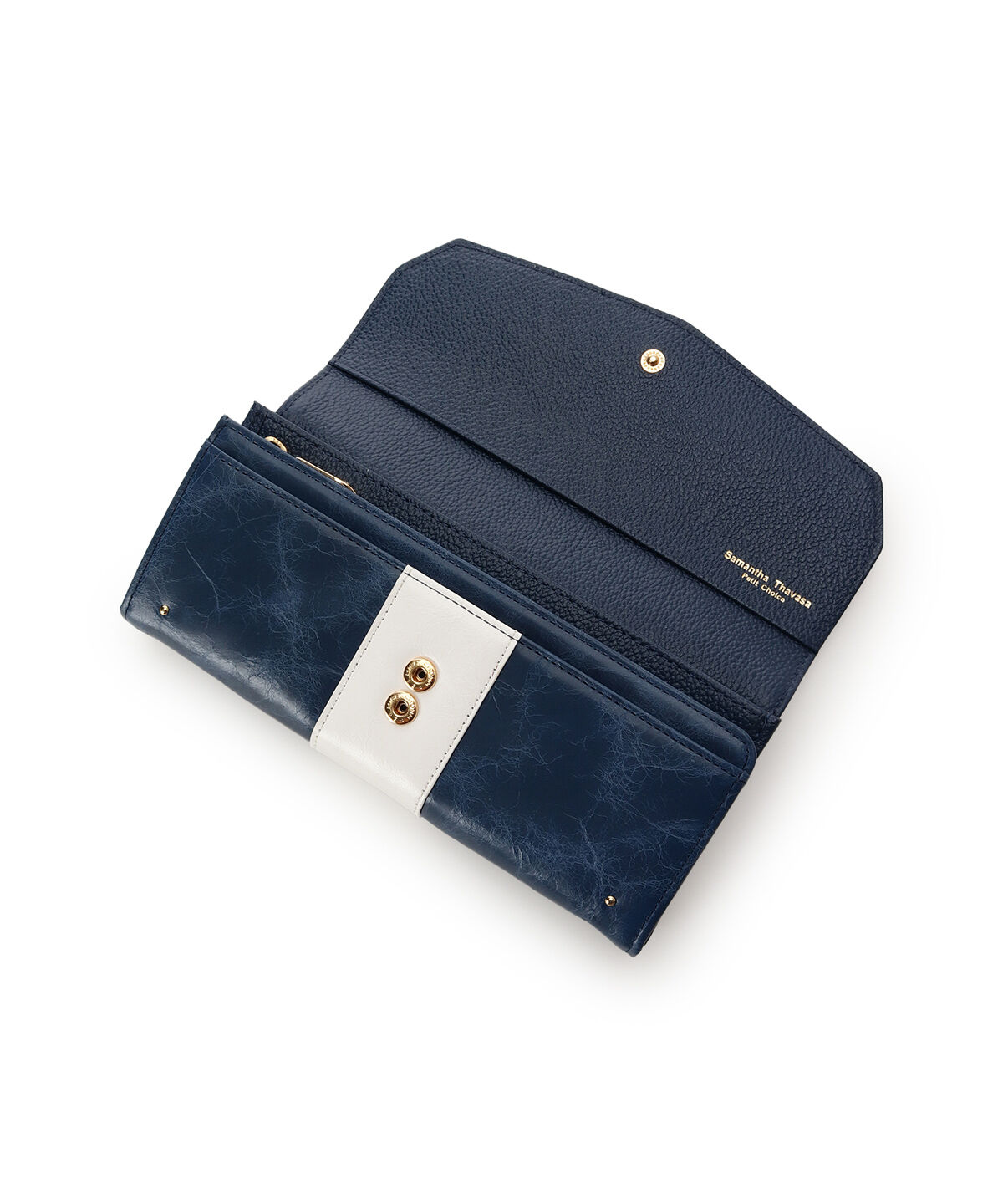 Samantha Thavasa Petit Choice「バイカラープルアップレザー 長財布」|財布|