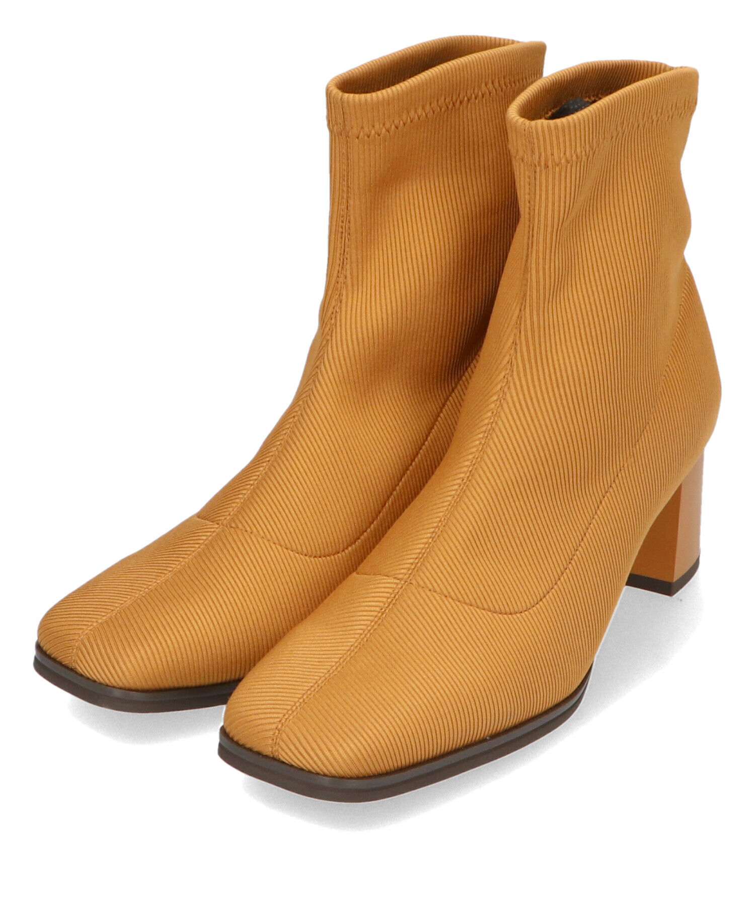 ORiental TRaffic「スクエアトゥ ニットブーツ /41407 柔らかい」|ショートブーツ|