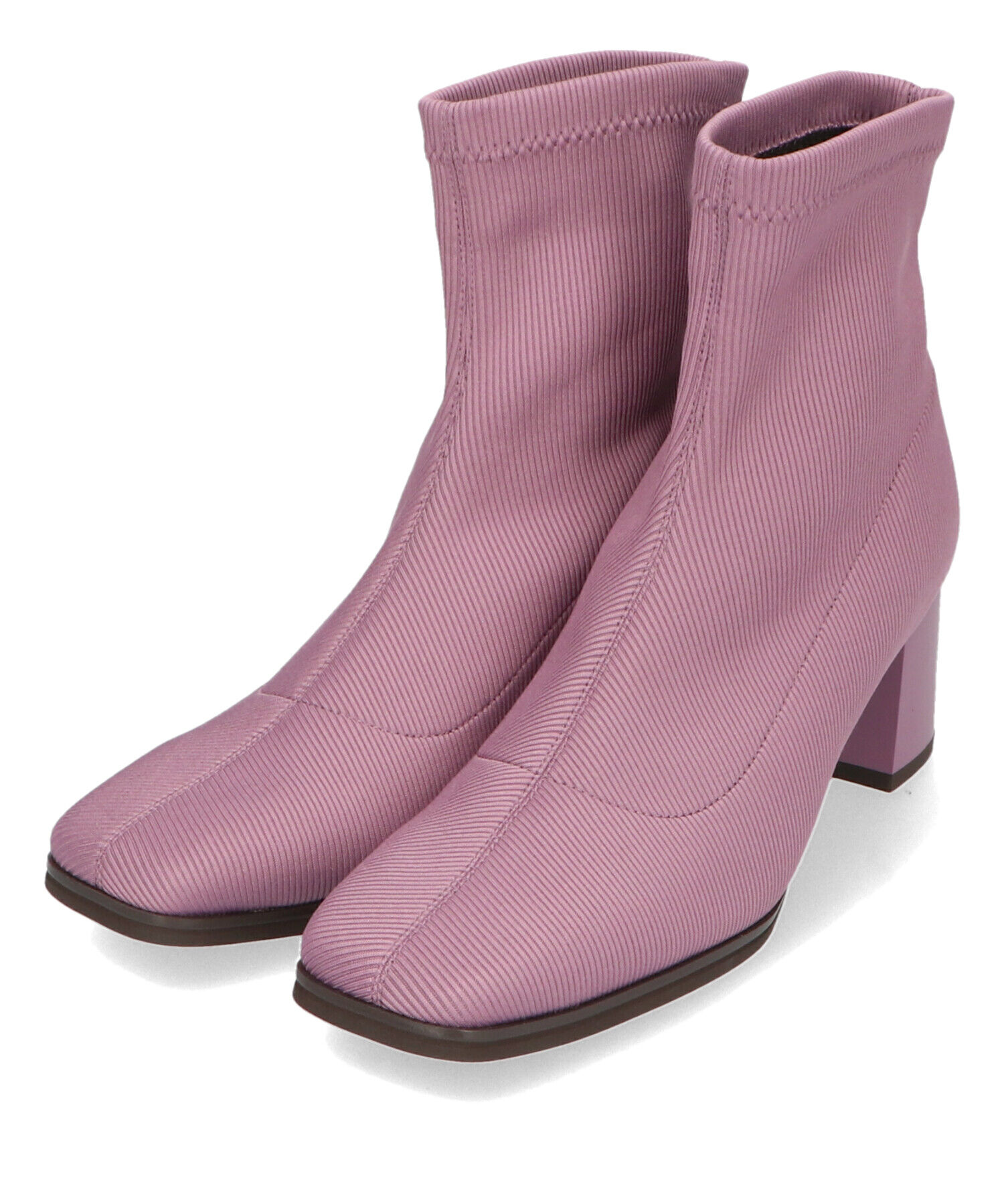 ORiental TRaffic「スクエアトゥ ニットブーツ /41407 柔らかい」|ショートブーツ|