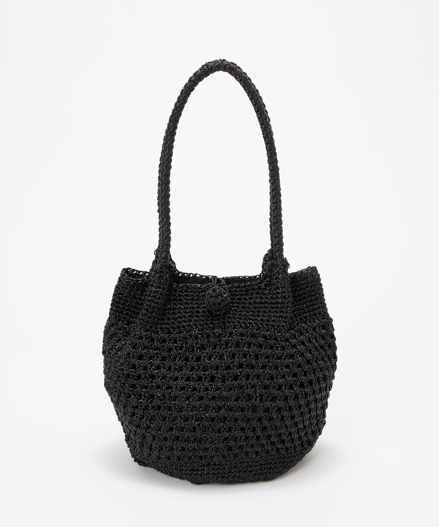 TOPKAPI TREASURE「【TREASURE TOPKAPI】メタリック ラウンド トートバッグ」|ショルダー・メッセンジャー|ブラック