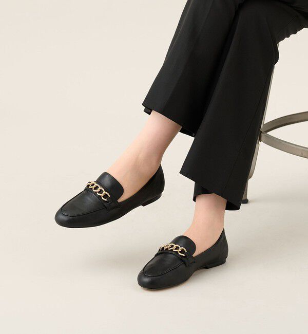 ODETTE E ODILE「チェーンソフトローファー フラット10&uarr;」|ローファー|