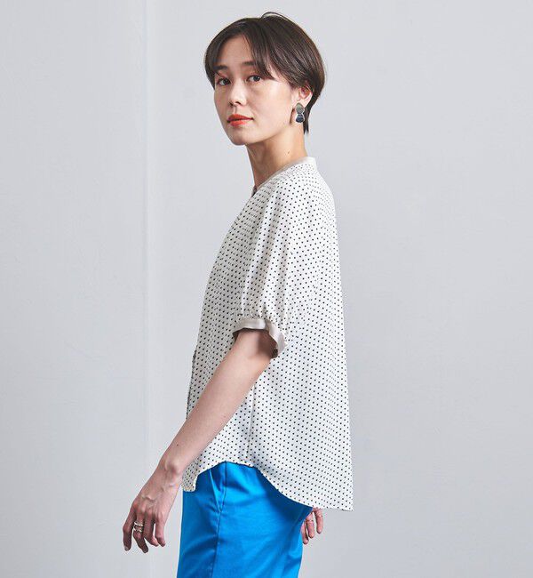 UNITED ARROWS「バイカラーパイピング ショートスリーブ ブラウス」|シャツ・ブラウス|