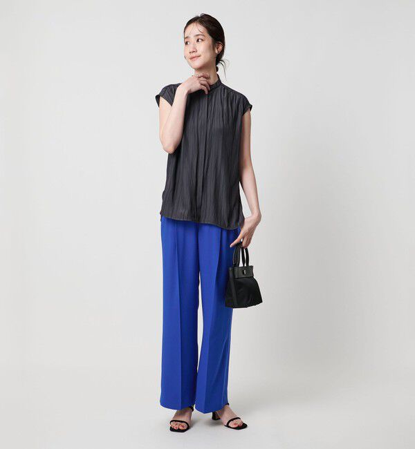 UNITED ARROWS「ポリエステル 2タック ワイドパンツ」|スラックス|