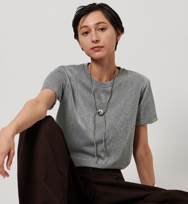 UNITED ARROWS「ラメ Tシャツ」|Tシャツ・カットソー|DK.GRAY