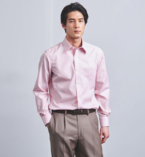 UNITED ARROWS「イージーケア AG ヘアラインストライプ ラウンドレギュラーカラー シャツ -抗菌防臭-」|シャツ・ブラウス|