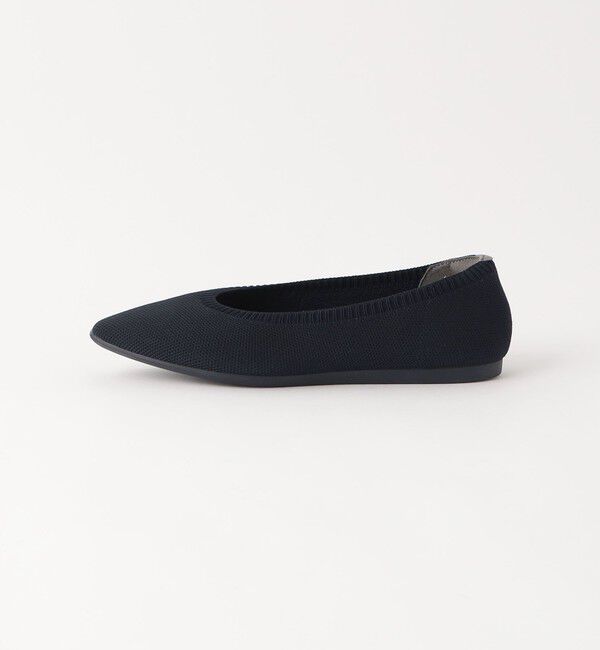 UNITED ARROWS green label relaxing「ウェルネス ニット フラットシューズ -撥水・ウォッシャブル-」|ローファー|NAVY
