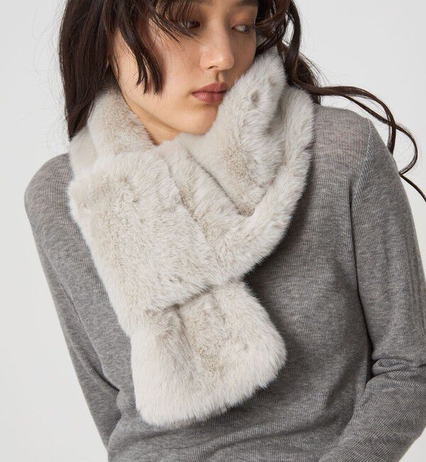 UNITED ARROWS green label relaxing「フェイクファー リバーシブル マフラー」|ストール|