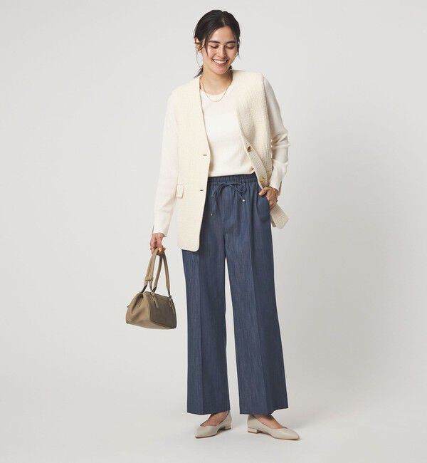 UNITED ARROWS green label relaxing「［size SHORT/TALLあり］ニーハイフレアパンツ デニム 2 ストレッチ」|デニム|