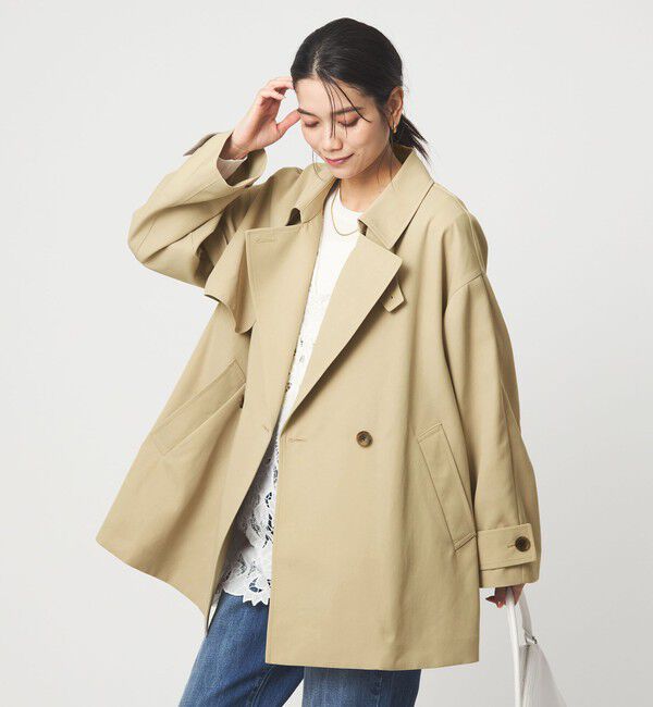 UNITED ARROWS green label relaxing「［size SHORTあり］ミドル トレンチ コート 撥水」|トレンチコート|
