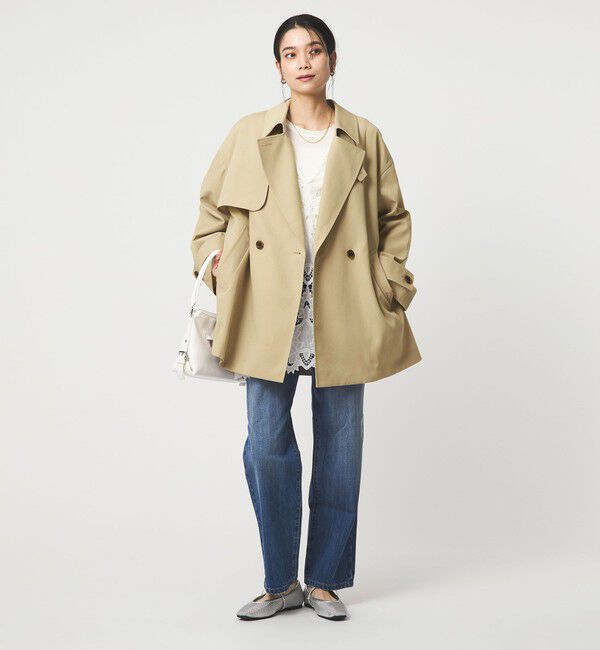 UNITED ARROWS green label relaxing「［size SHORTあり］ミドル トレンチ コート 撥水」|トレンチコート|
