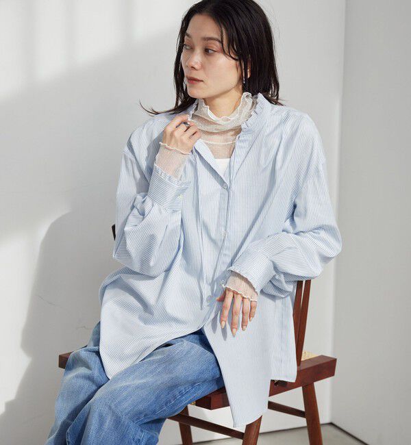 UNITED ARROWS green label relaxing「シアー ドット タートルネック カットソー」|Tシャツ・カットソー|