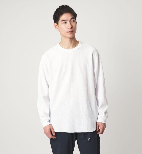 UNITED ARROWS green label relaxing「ドライワッフル クルーネック Tシャツ -吸水速乾-」|Tシャツ・カットソー|WHITE