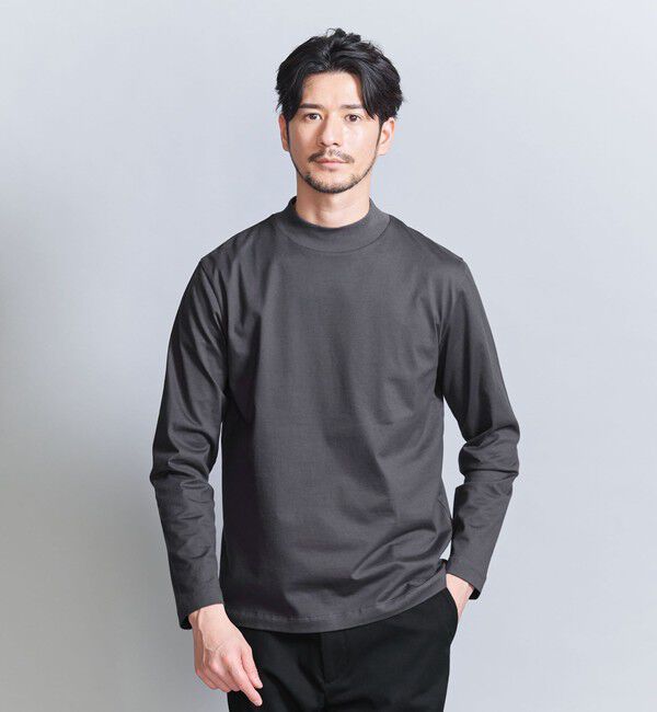 BEAUTY&YOUTH UNITED ARROWS「【WEB限定 WARDROBE SMART】クリア ガスコットン モックネック カットソー【抗菌・防臭】」|Tシャツ・カットソー|