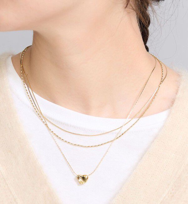 BEAUTY&YOUTH UNITED ARROWS「イビツ ハート 3連ネックレス」|ネックレス|