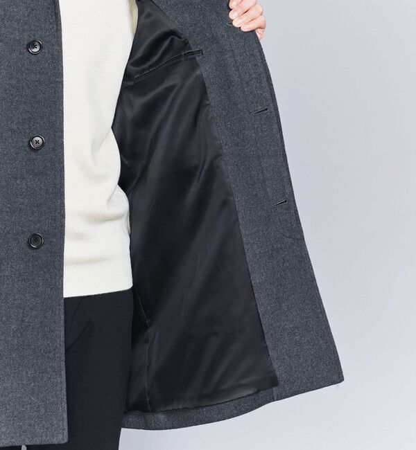 BEAUTY&YOUTH UNITED ARROWS「【WEB限定 WARDROBE SMART】PE メルトン バルカラーコート」|ステンカラーコート|