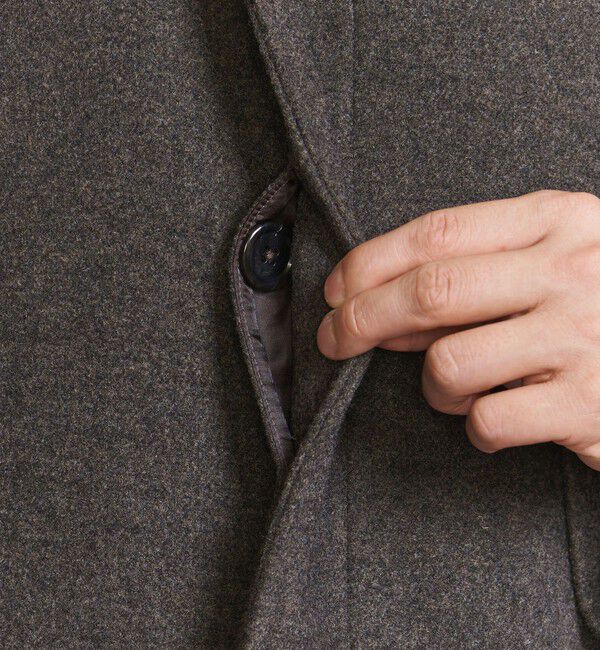 BEAUTY&YOUTH UNITED ARROWS「【WEB限定 WARDROBE SMART】PE メルトン バルカラーコート」|ステンカラーコート|