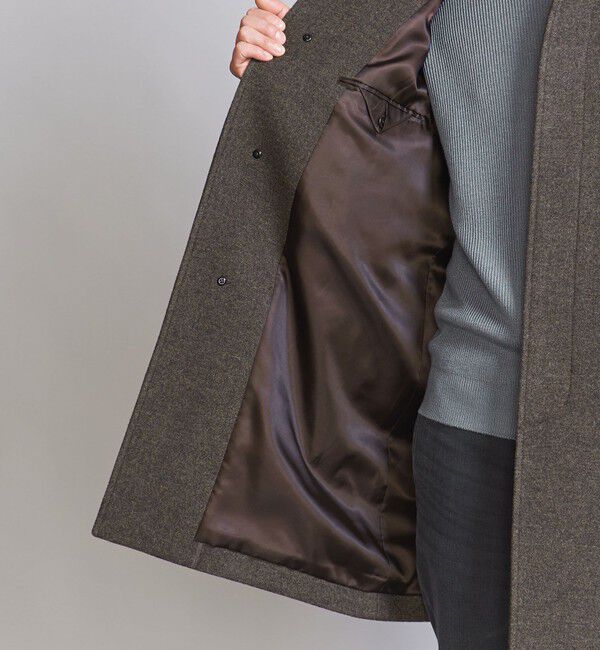 BEAUTY&YOUTH UNITED ARROWS「【WEB限定 WARDROBE SMART】PE メルトン バルカラーコート」|ステンカラーコート|