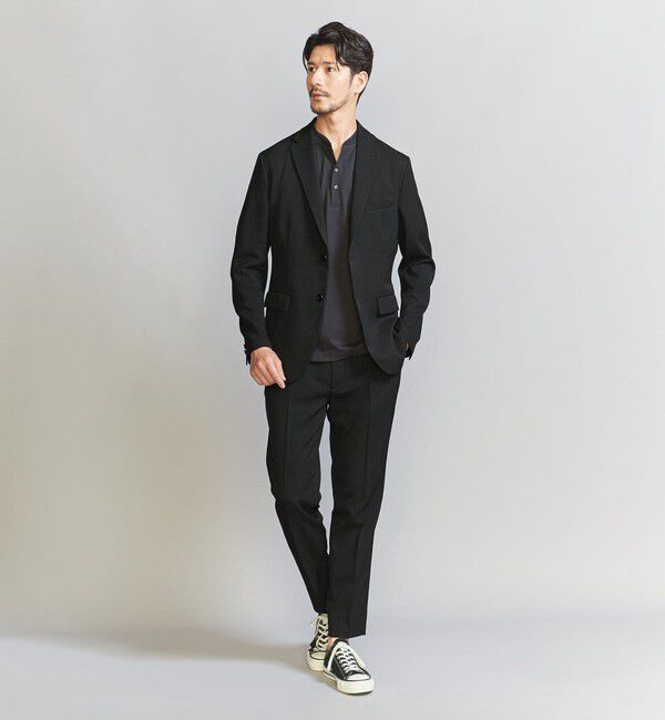 BEAUTY&YOUTH UNITED ARROWS「【WEB限定 WARDROBE SMART】LANATEC セットアップ/背抜きジャケット＆イージーパンツ」|スーツ|BLACK