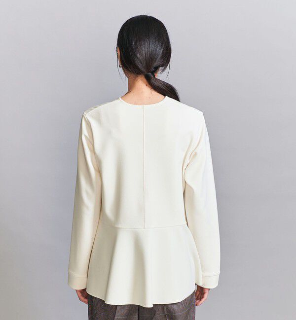 BEAUTY&YOUTH UNITED ARROWS「【WEB限定 Wardrobe DAILY MINIMAL】ペプラム Vネックプルオーバーカットソー」|Tシャツ・カットソー|