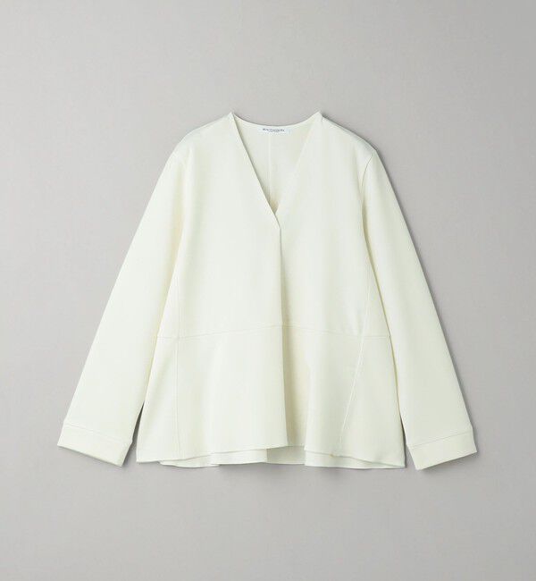 BEAUTY&YOUTH UNITED ARROWS「【WEB限定 Wardrobe DAILY MINIMAL】ペプラム Vネックプルオーバーカットソー」|Tシャツ・カットソー|