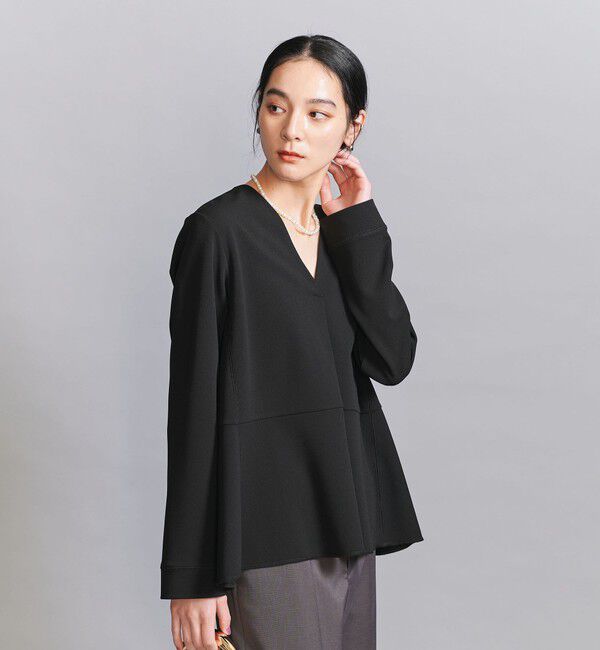 BEAUTY&YOUTH UNITED ARROWS「【WEB限定 Wardrobe DAILY MINIMAL】ペプラム Vネックプルオーバーカットソー」|Tシャツ・カットソー|