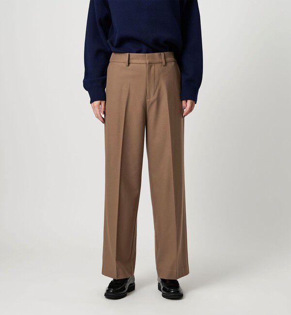 BEAUTY&YOUTH UNITED ARROWS「裏起毛バックゴム ストレートパンツ ウォッシャブル」|スラックス|