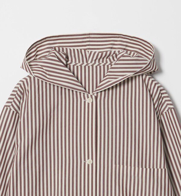 STEVEN ALAN「＜Steven Alan＞コットン キュプラ ストライプ フード シャツ」|シャツ・ブラウス|