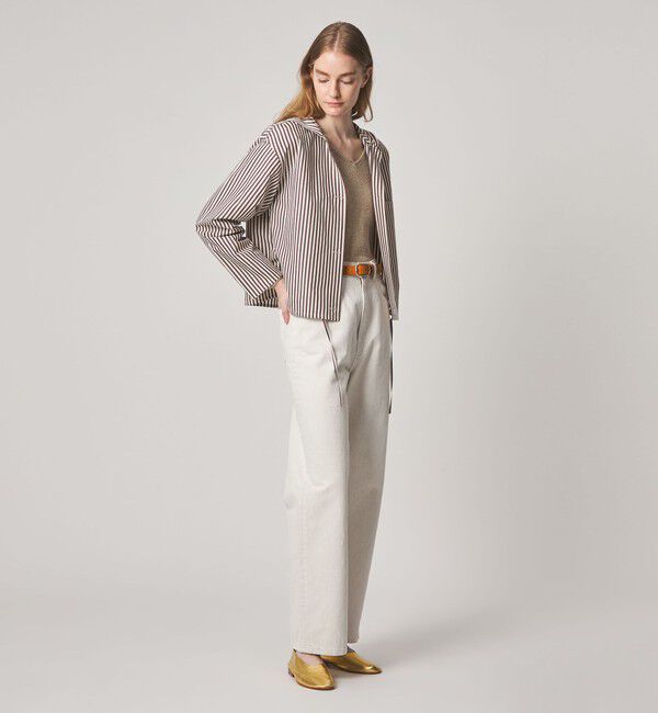 STEVEN ALAN「＜Steven Alan＞コットン キュプラ ストライプ フード シャツ」|シャツ・ブラウス|