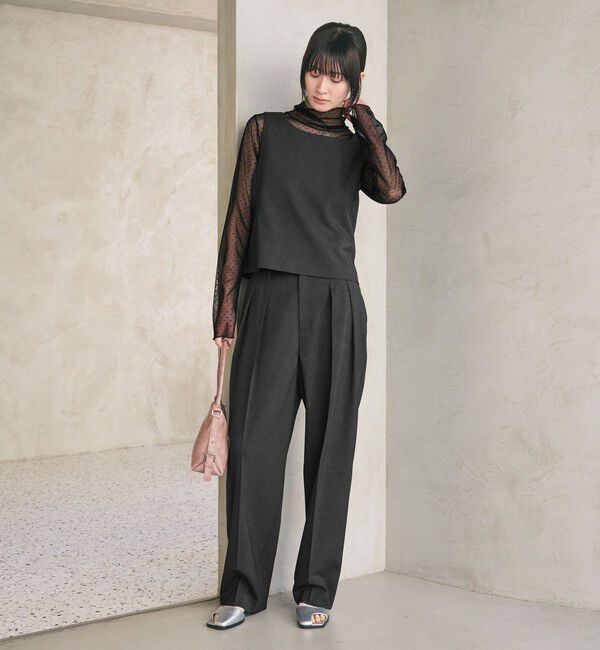 BEAUTY&YOUTH UNITED ARROWS「2タックテーパードパンツ 吸水速乾 防シワ UV」|スラックス|