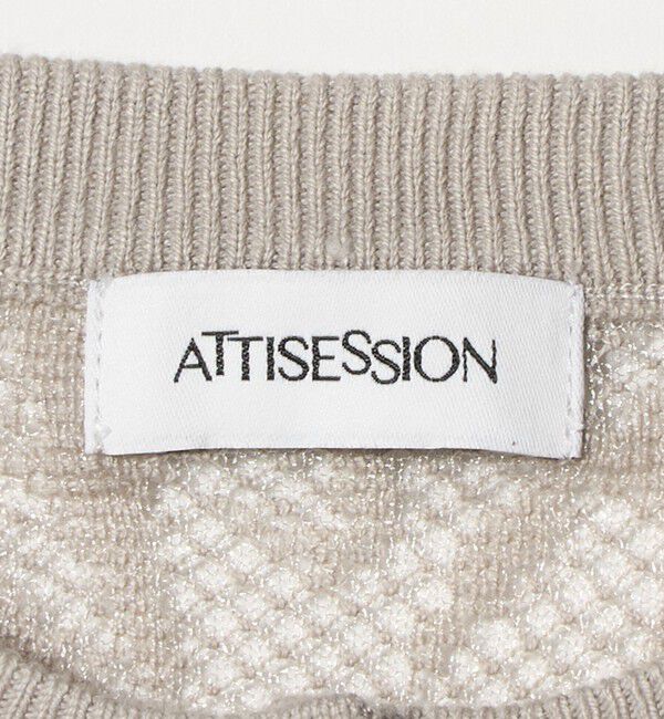 ATTISESSION「＜ATTISESSION＞レース ジャガード カーディガン」|カーディガン|