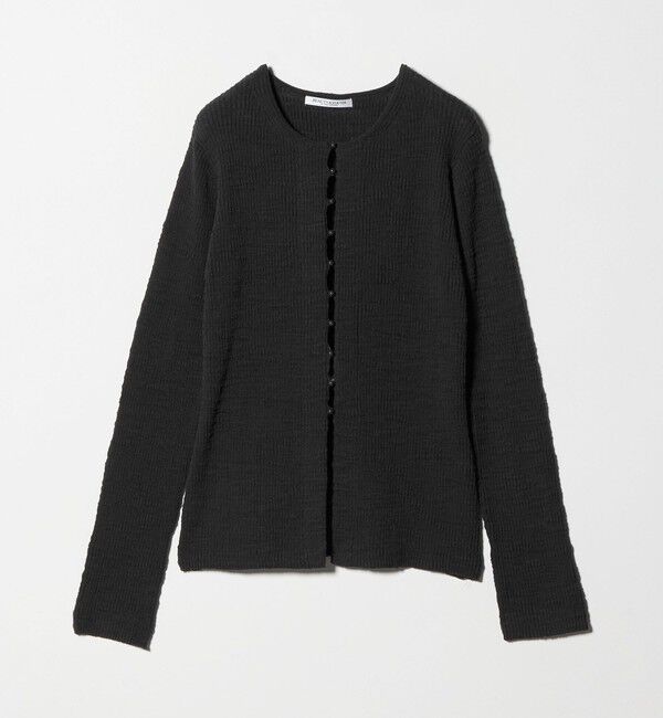 BEAUTY&YOUTH UNITED ARROWS「コットンナイロンスラブ フロントボタン カーディガン」|カーディガン|DK.GRAY