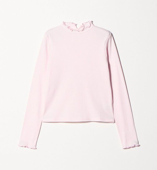 STEVEN ALAN「＜Steven Alan＞ドット リブ フリル プルオーバー」|Tシャツ・カットソー|LT.PINK