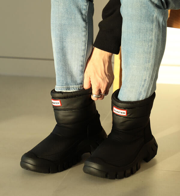 Ray BEAMS 「【WEB限定】HUNTER / イントレピッド インシュレイティド ショート スノー ブーツ」|ショートブーツ|BLACK