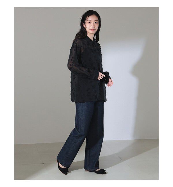 Demi-Luxe BEAMS 「シアーカット ジャガード ブラウス」|シャツ・ブラウス|