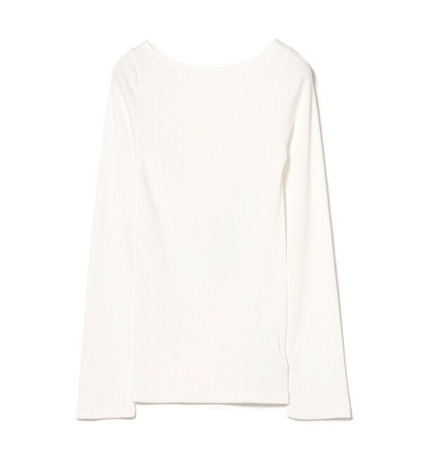 Demi-Luxe BEAMS 「丸胴 テレコ 長袖 Tシャツ」|Tシャツ・カットソー|WHITE