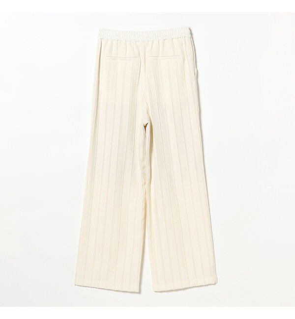 Ray BEAMS 「ストライプ ジャカード ワイド パンツ」|チノ|