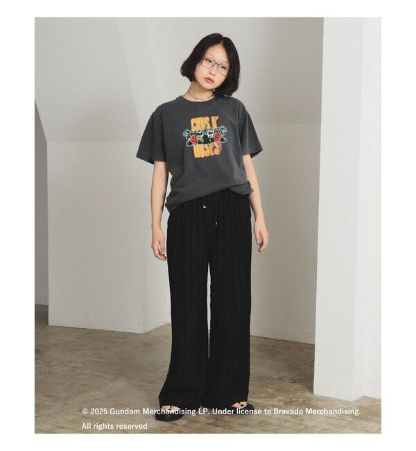 Ray BEAMS 「ストライプ ジャカード ワイド パンツ」|チノ|