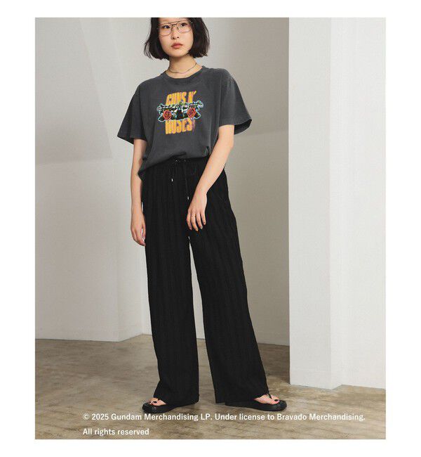 Ray BEAMS 「ストライプ ジャカード ワイド パンツ」|チノ|