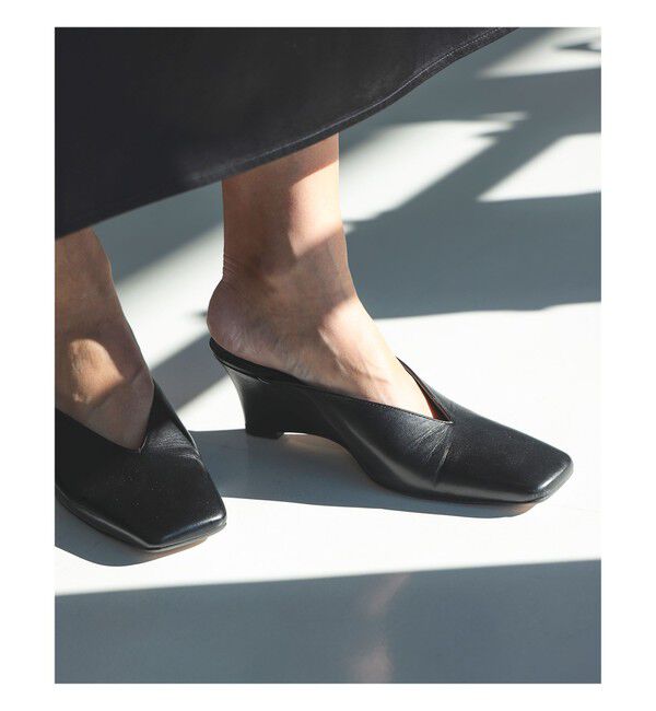 Demi-Luxe BEAMS 「レザーミュール .M」|パンプス|BLACK